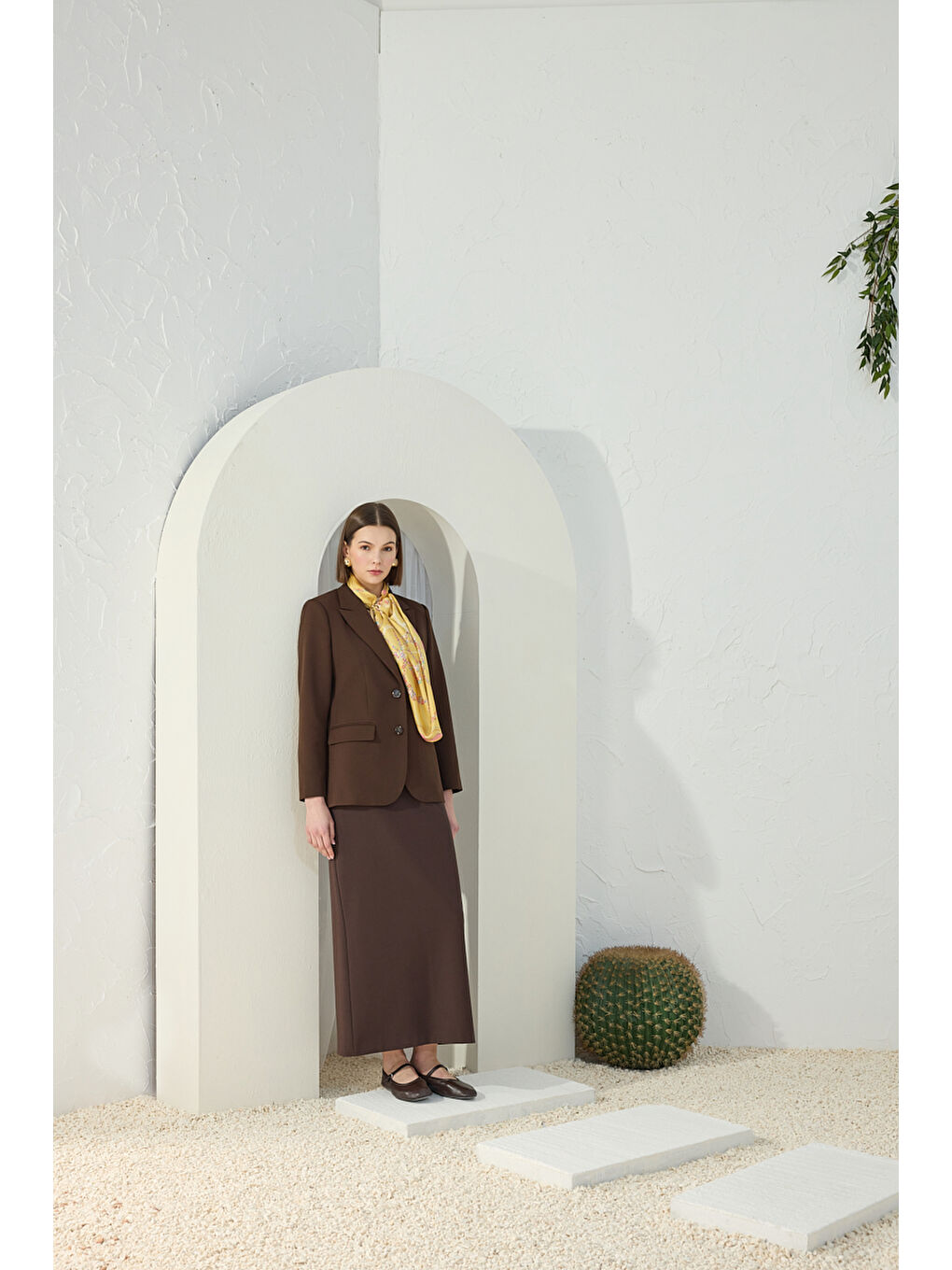 Kahverengi Klasik Blazer Ceket