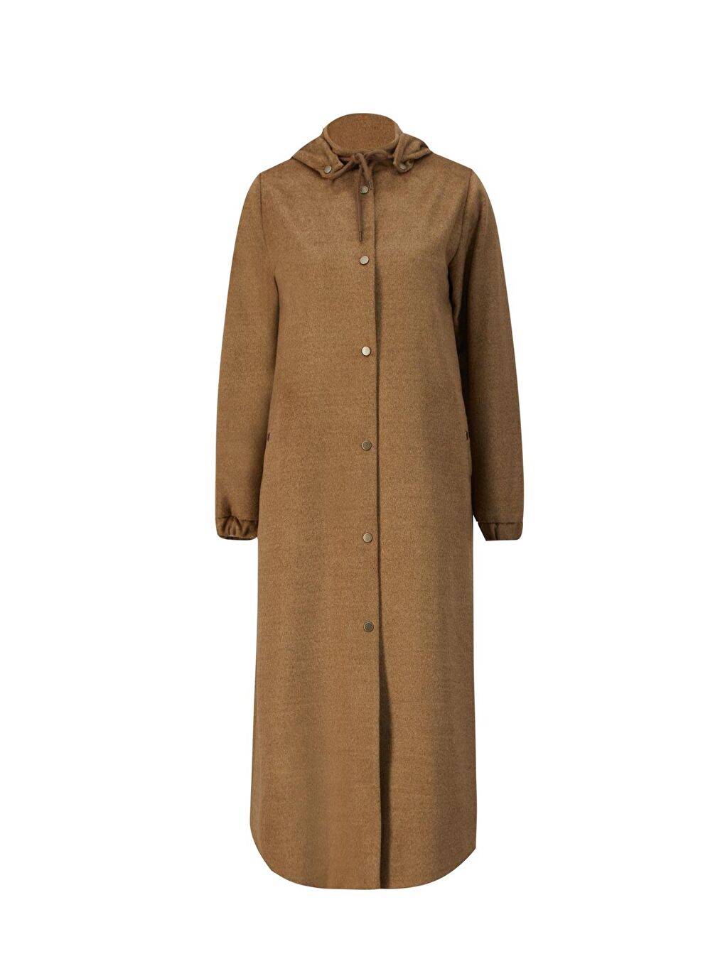 Kahverengi Kapüşonlu Manto 24Kh8111 Camel