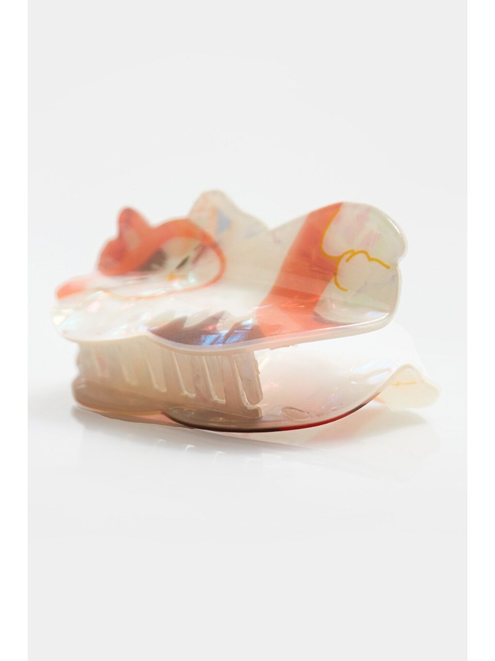 Pembe Kedi Figürlü Kemik Mandal Toka-2