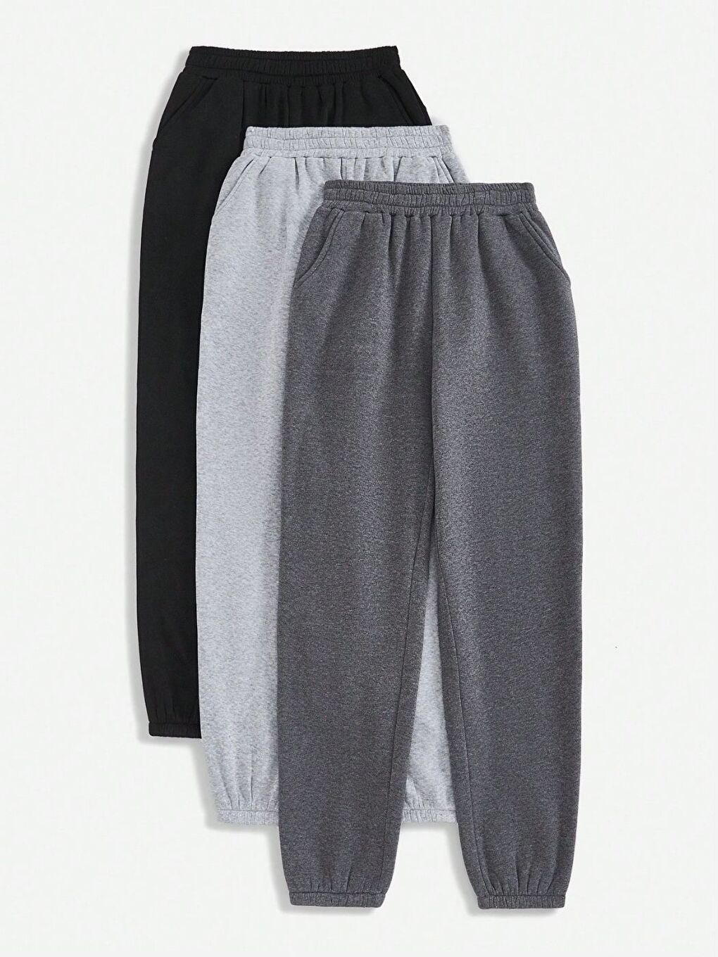 Karışık 3lü Set Siyah Gri Füme Kadın Eşofman Altı-1