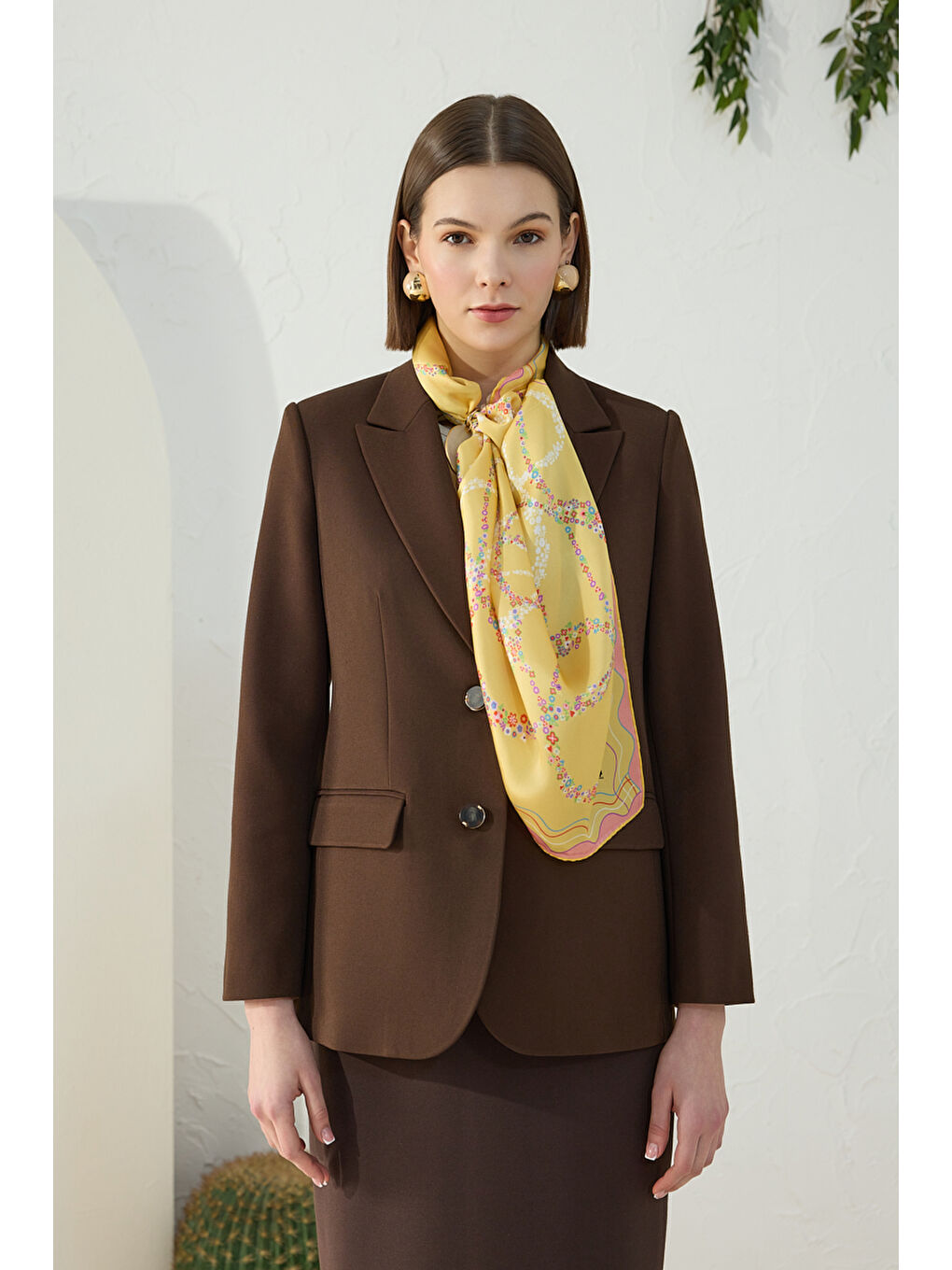 Kahverengi Klasik Blazer Ceket-1