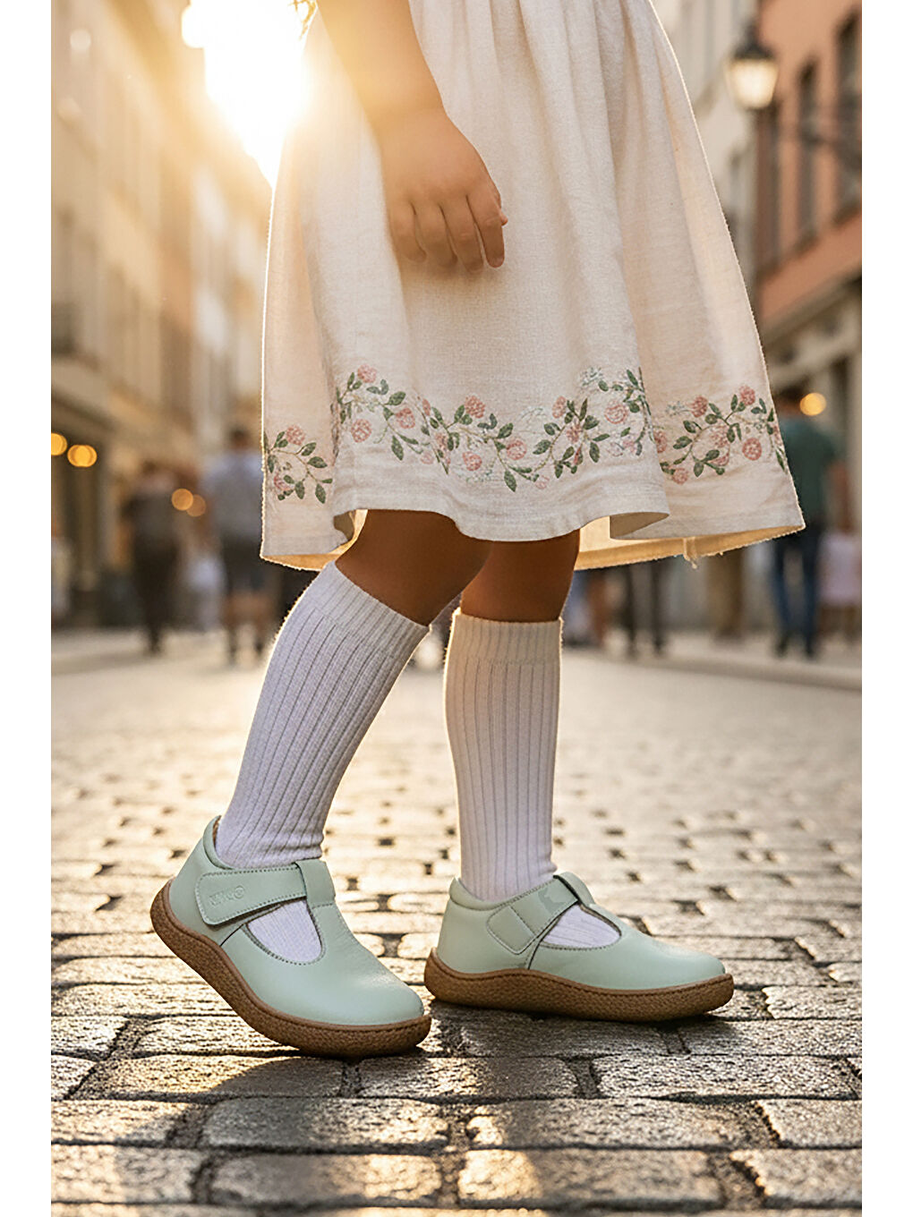 Turkuaz Lija %100 Deri Günlük Kız Çocuk Babet Ayakkabı-2