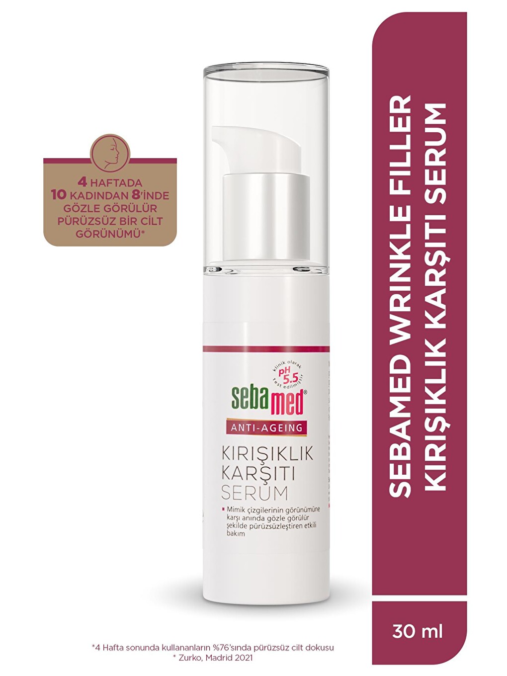 Anti-Ageing Üçlü Hyaluron Kompleksi Kırışıklık ve Yaşlanma Karşıtı Lifting Serum 30 ml