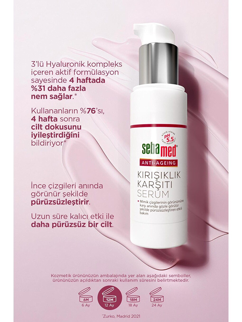 Anti-Ageing Üçlü Hyaluron Kompleksi Kırışıklık ve Yaşlanma Karşıtı Lifting Serum 30 ml-1
