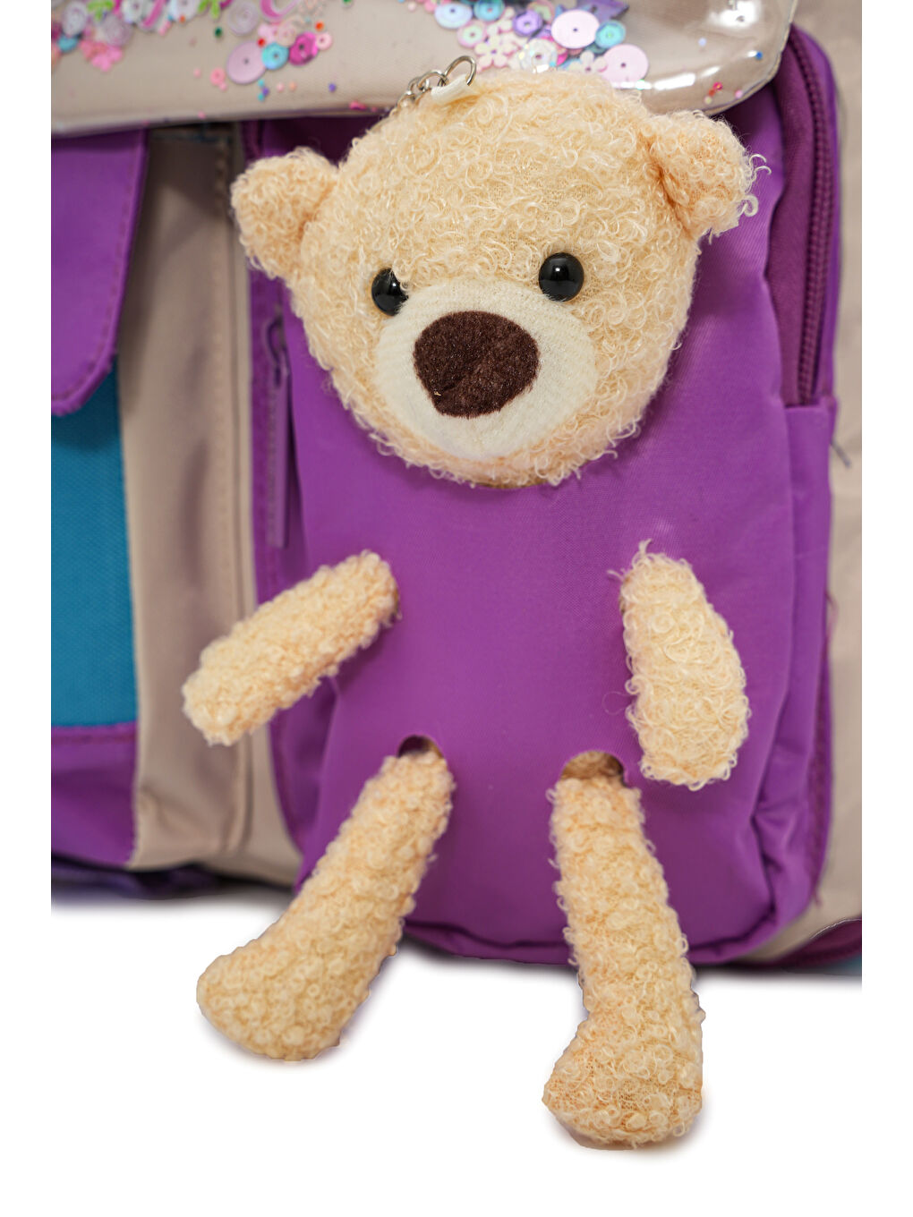 Ayıcık Detaylı Kız Çocuk İlkokul Çanta Seti-4