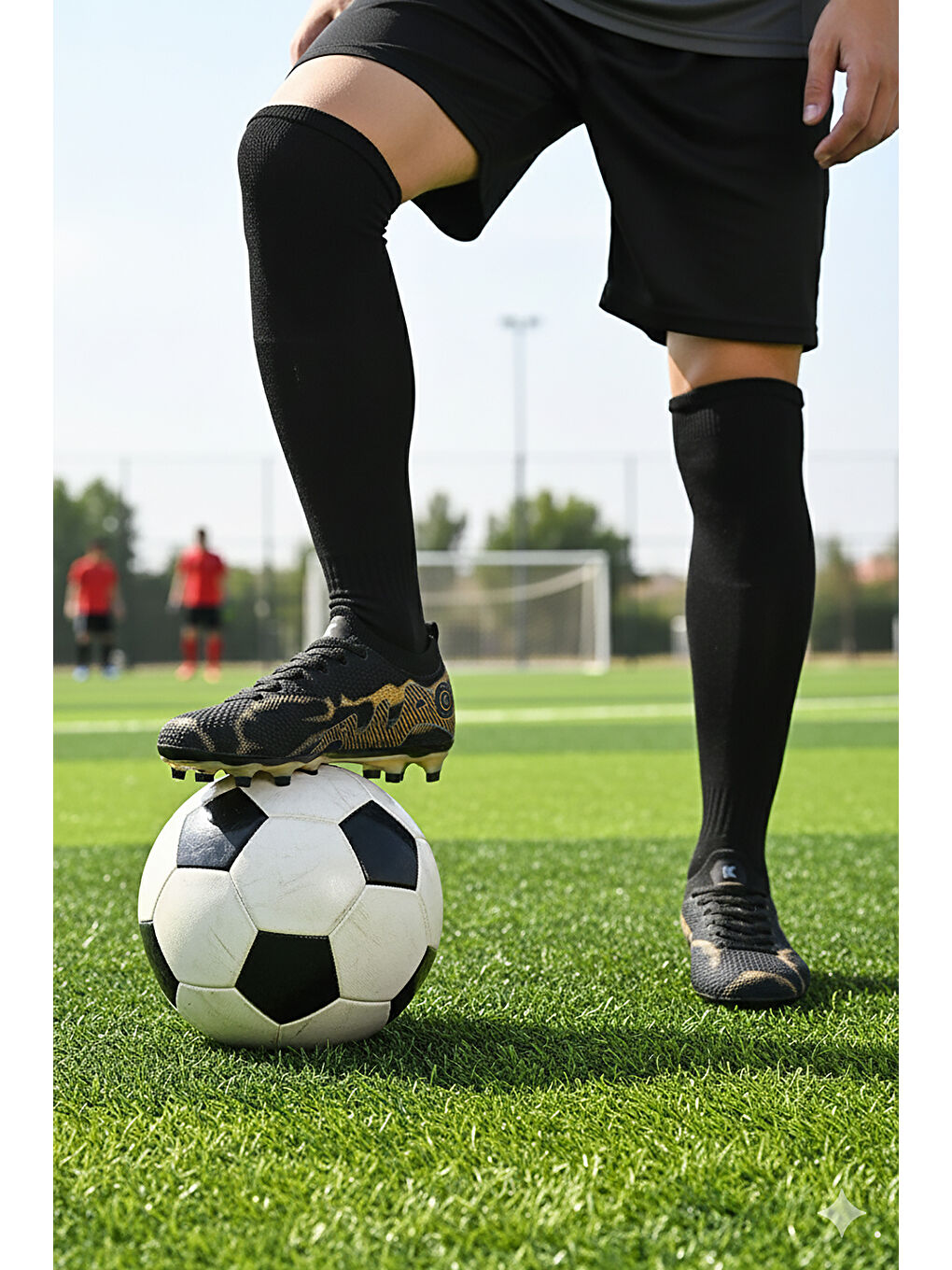 Siyah Mila Krampon Çim Saha Erkek Çocuk Futbol Ayakkabı-2