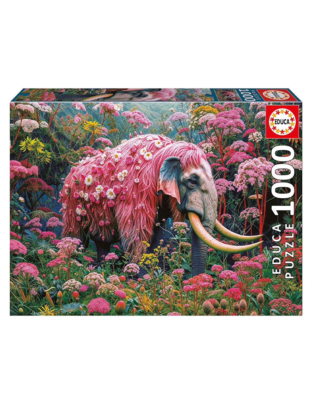 Puzzle 1000 Parça Çiçekli Fil 20229