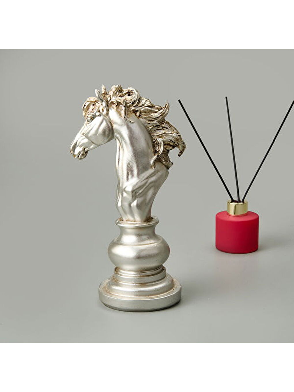 Gri Deco At Dekor - Gümüş - 26,5 cm-1