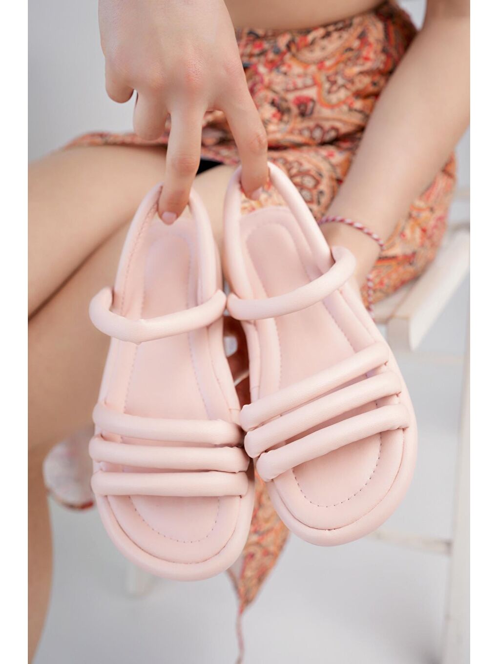 Pembe MILA Kadın Sandalet Hafif Yazlık Ayakkabı Anatomik Taban-1