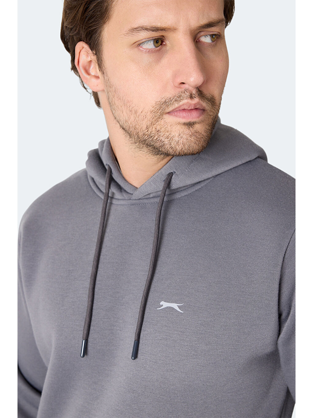 MOONLIGHT I Erkek Kapüşonlu Gri Sweatshırt-1