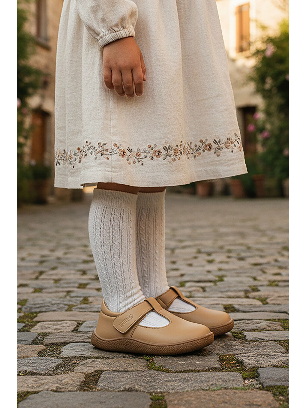 Kahverengi Lija %100 Deri Günlük Kız Çocuk Babet Ayakkabı-2