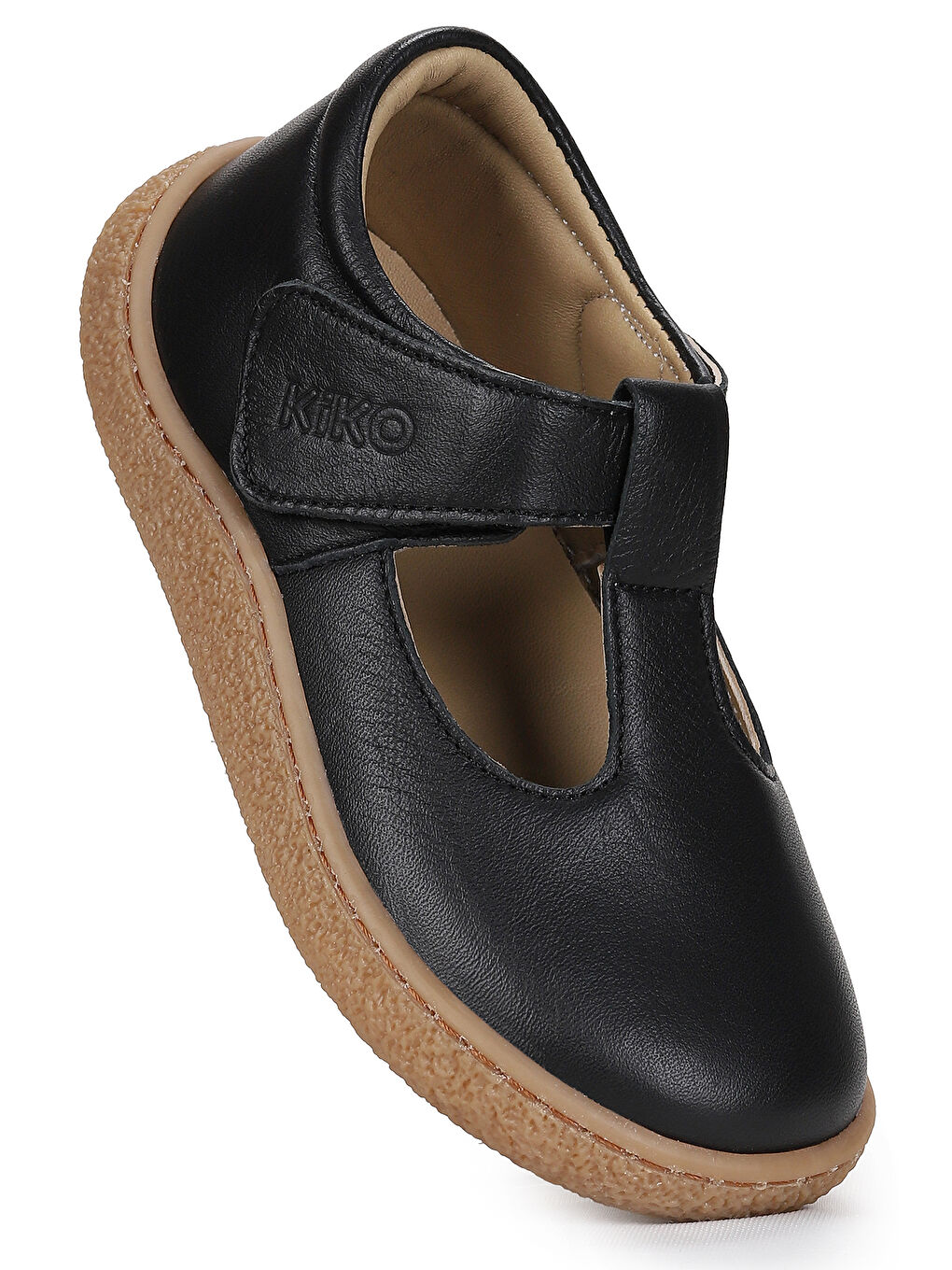 Siyah Lija %100 Deri Günlük Kız Çocuk Babet Ayakkabı