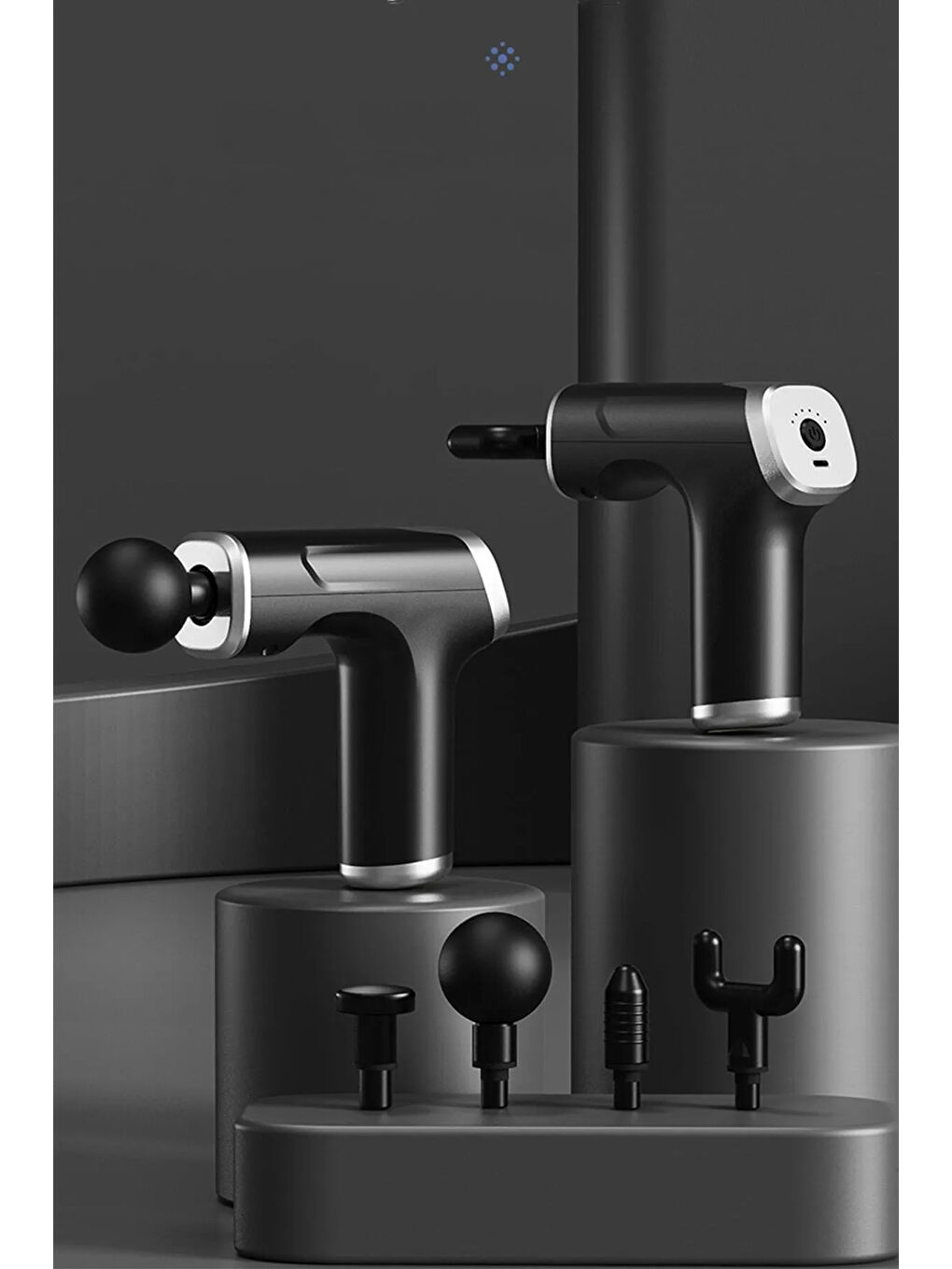 4 Başlıklı Mini Fascial Gun Profesyonel Masaj Tabancası ve Masaj Aleti