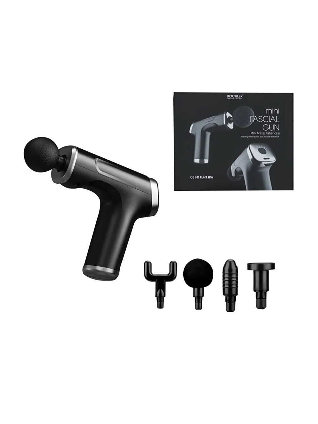4 Başlıklı Mini Fascial Gun Profesyonel Masaj Tabancası ve Masaj Aleti-1
