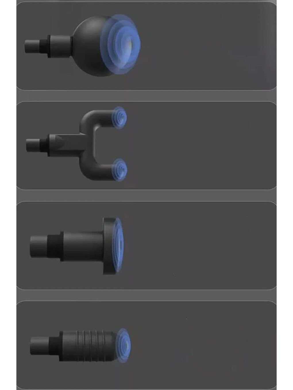 4 Başlıklı Mini Fascial Gun Profesyonel Masaj Tabancası ve Masaj Aleti-4