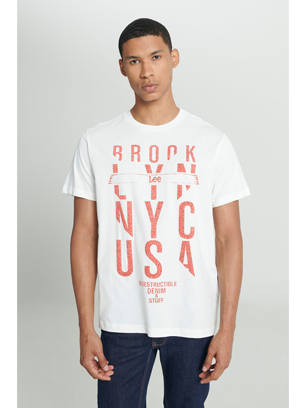 Regular Fit Rahat Kesim Bisiklet Yaka %100 Pamuk Kırık Beyaz Tişört