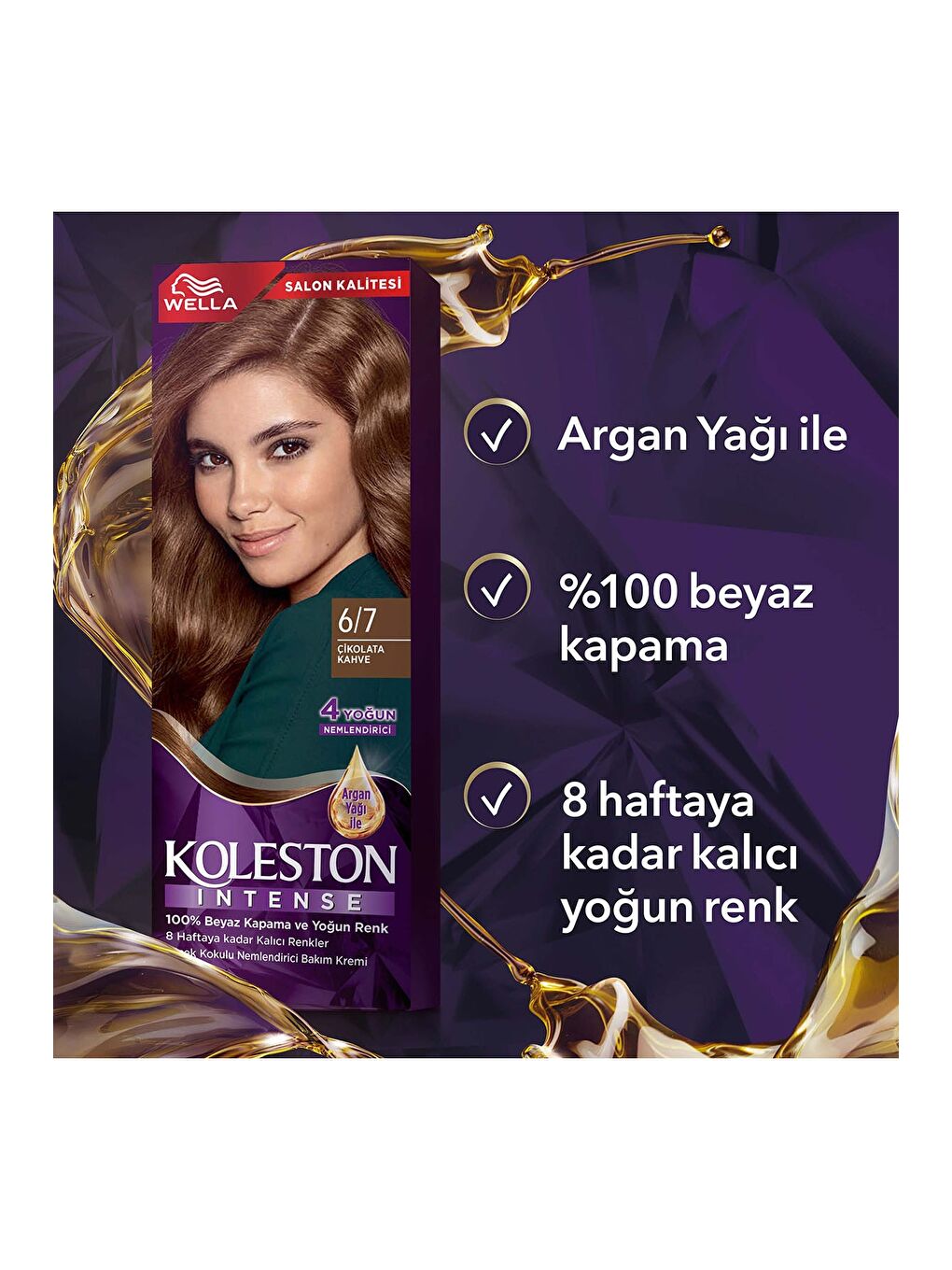 Wella Renksiz Koleston Intense Saç Boyası 6/7 Çikolata Kahve - 5