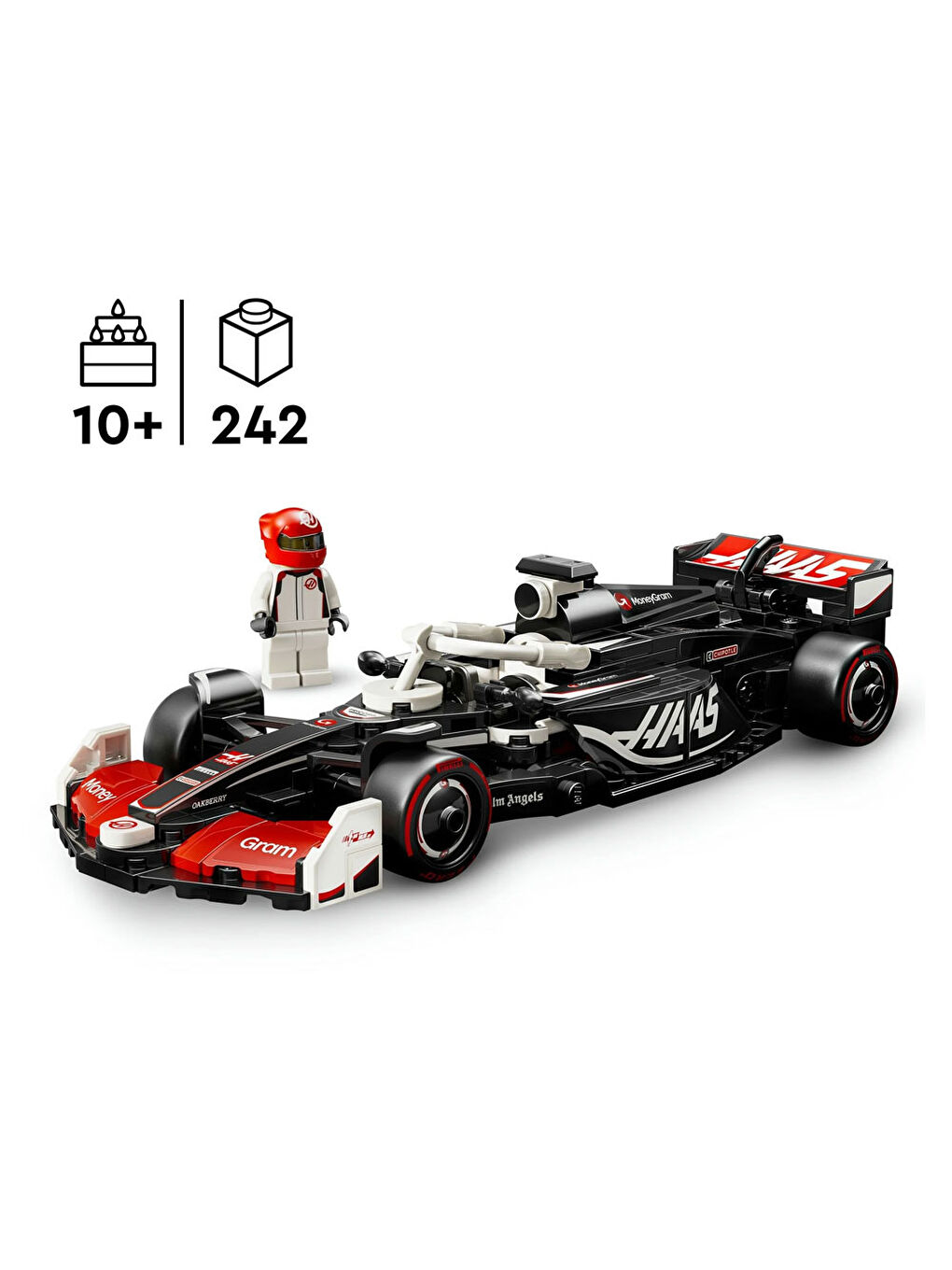 Speed Champions MoneyGram Haas F1 Team VF-24 Yarış Arabası 77250-1