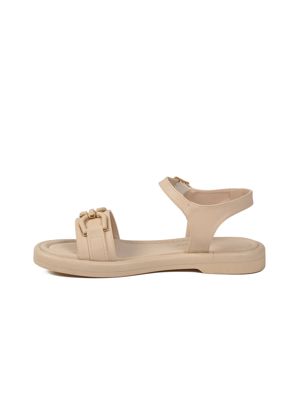 Bej Kadın Tabanı Yumuşak Hafif Sandalet 35442 Z-3
