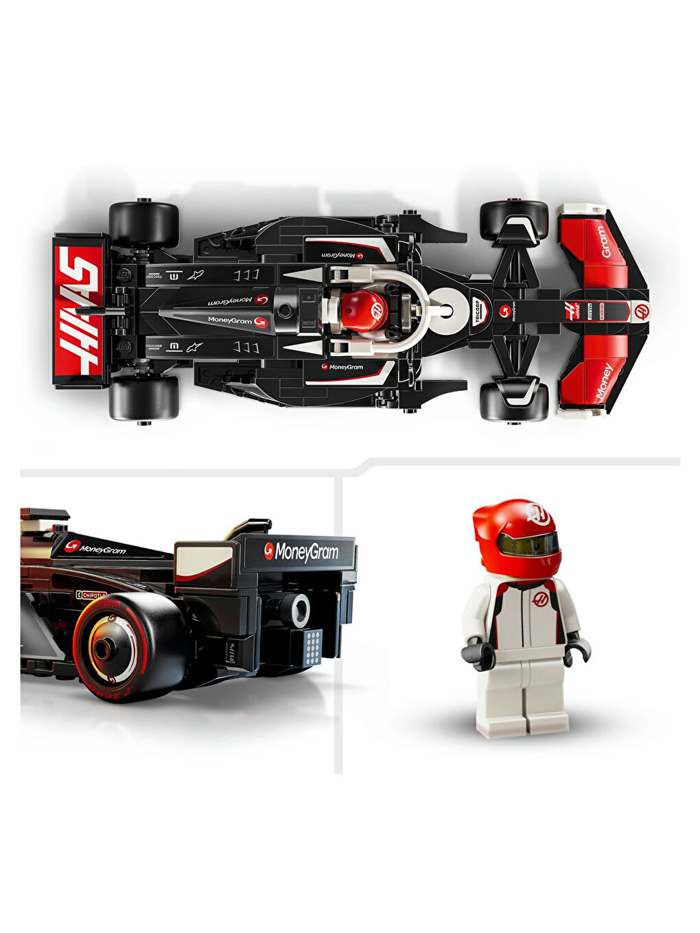 Speed Champions MoneyGram Haas F1 Team VF-24 Yarış Arabası 77250-3