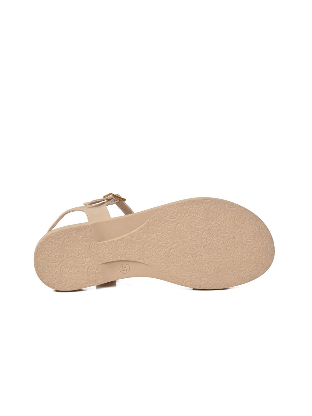 Bej Kadın Tabanı Yumuşak Hafif Sandalet 35442 Z-4