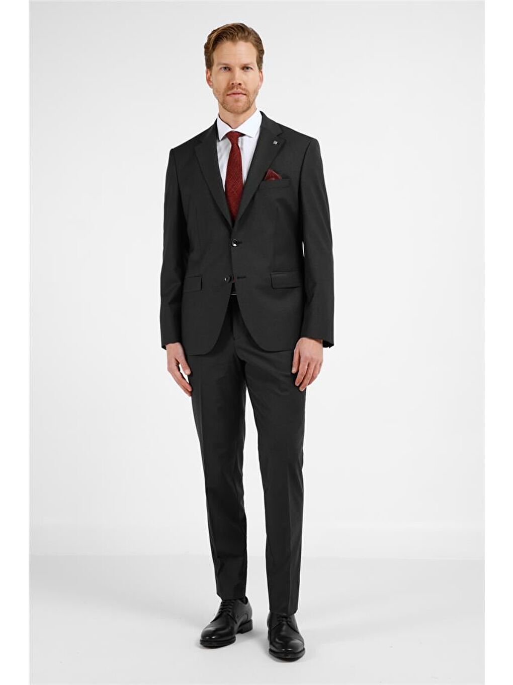 Antrasit Mono Yaka 6 Drop Comfort Fit Takım Elbise 1001255178