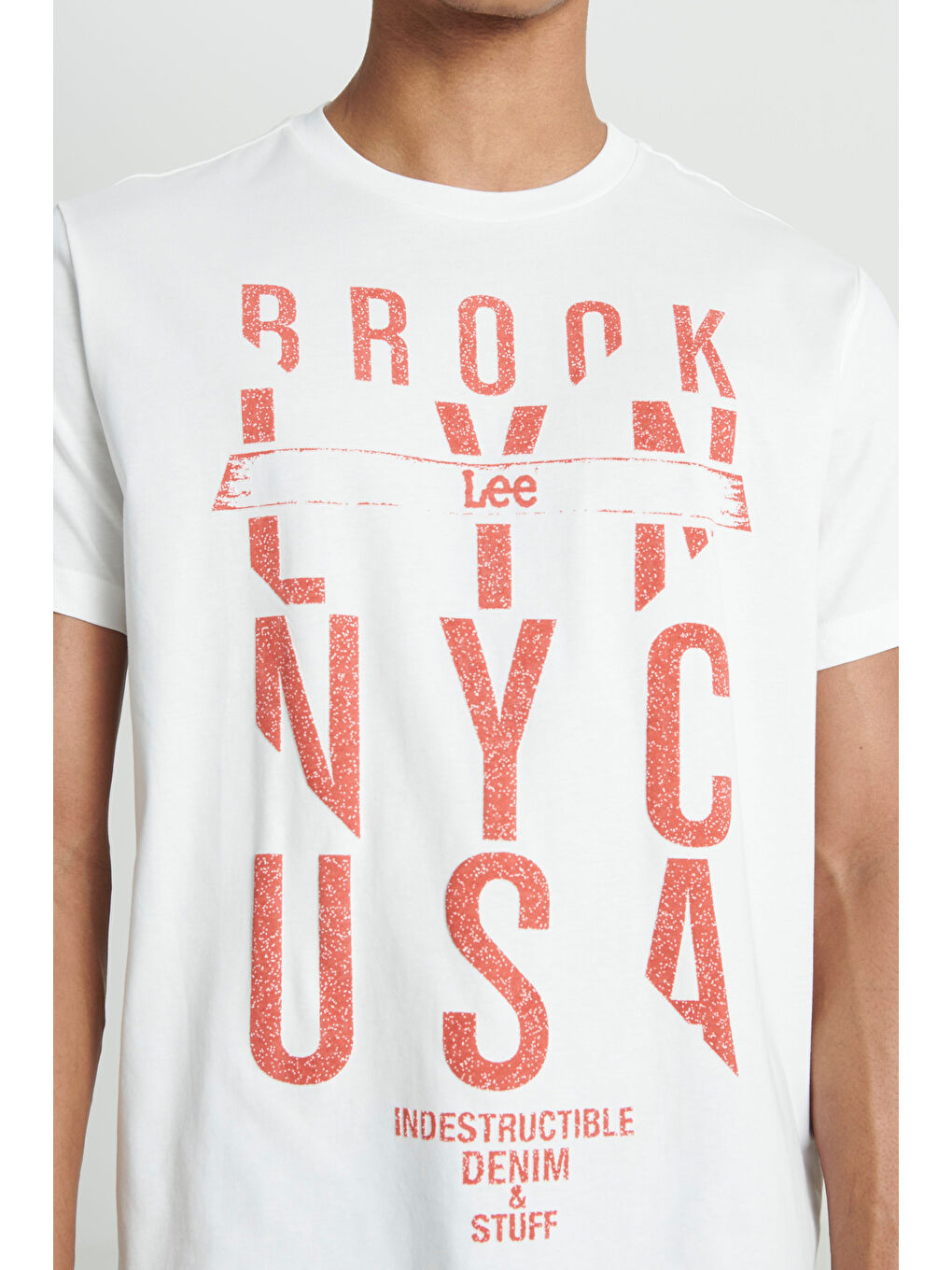 Regular Fit Rahat Kesim Bisiklet Yaka %100 Pamuk Kırık Beyaz Tişört-3