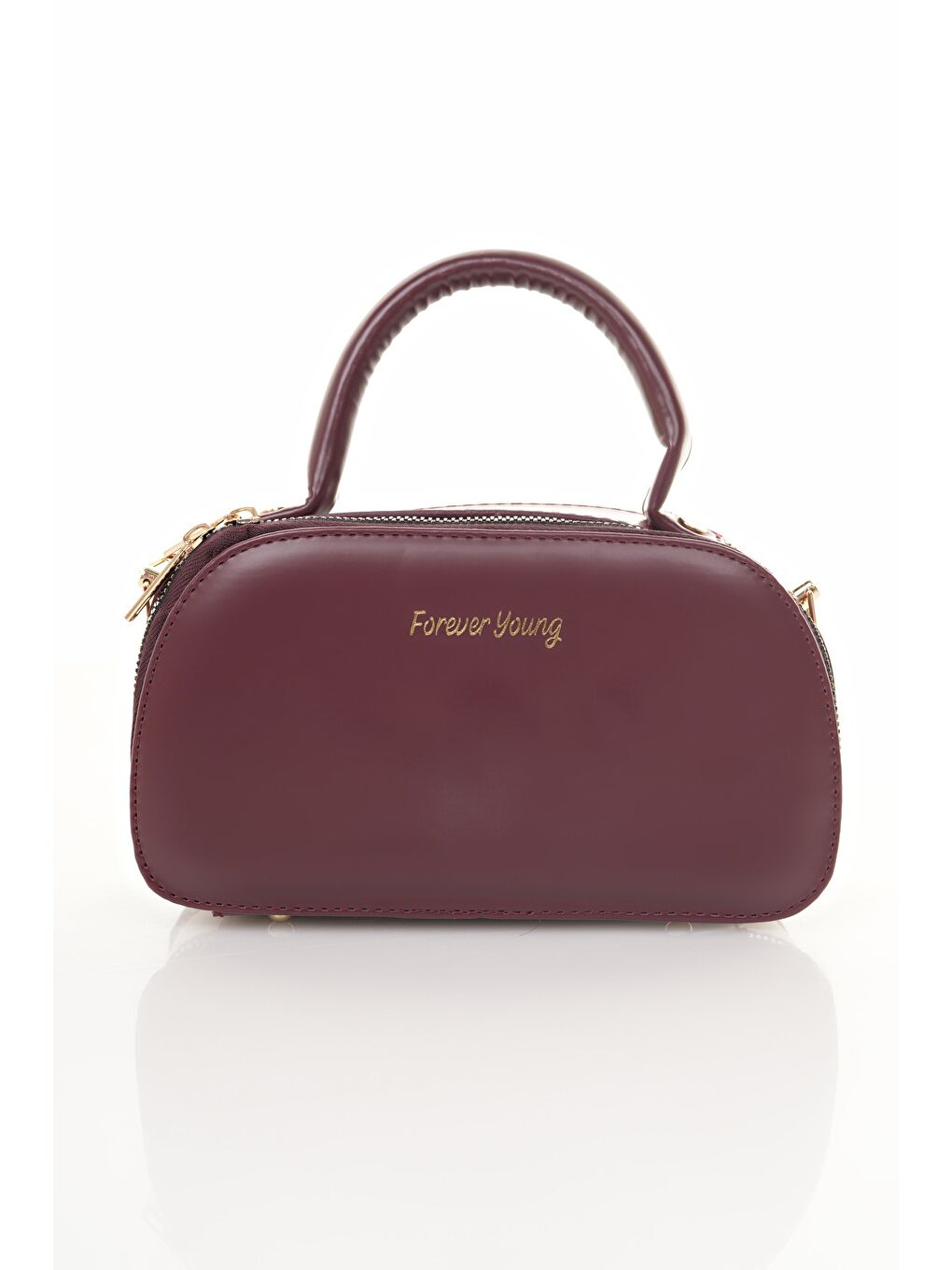 Bordo ARNELA Kadın Çift Bölmeli El ve Omuz Çantası