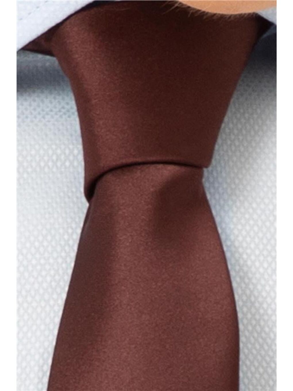 Koyu Bordo Düz Kravat-5