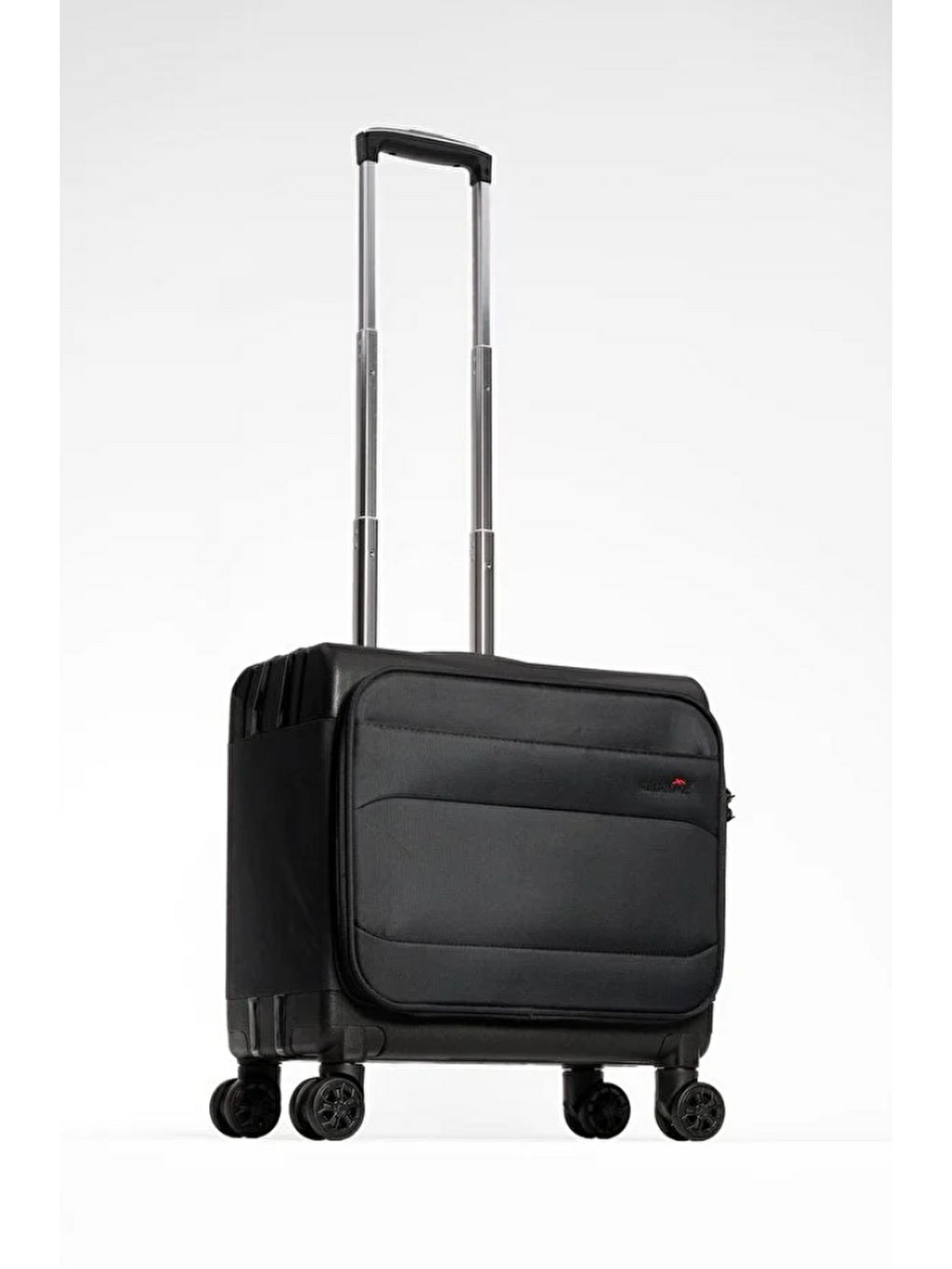 Siyah Laptop Korumalı TSA Kilitli 8 Tekerlek Kumaş Pilot Valizi-1