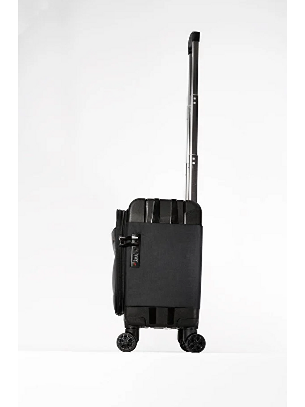 Siyah Laptop Korumalı TSA Kilitli 8 Tekerlek Kumaş Pilot Valizi-2