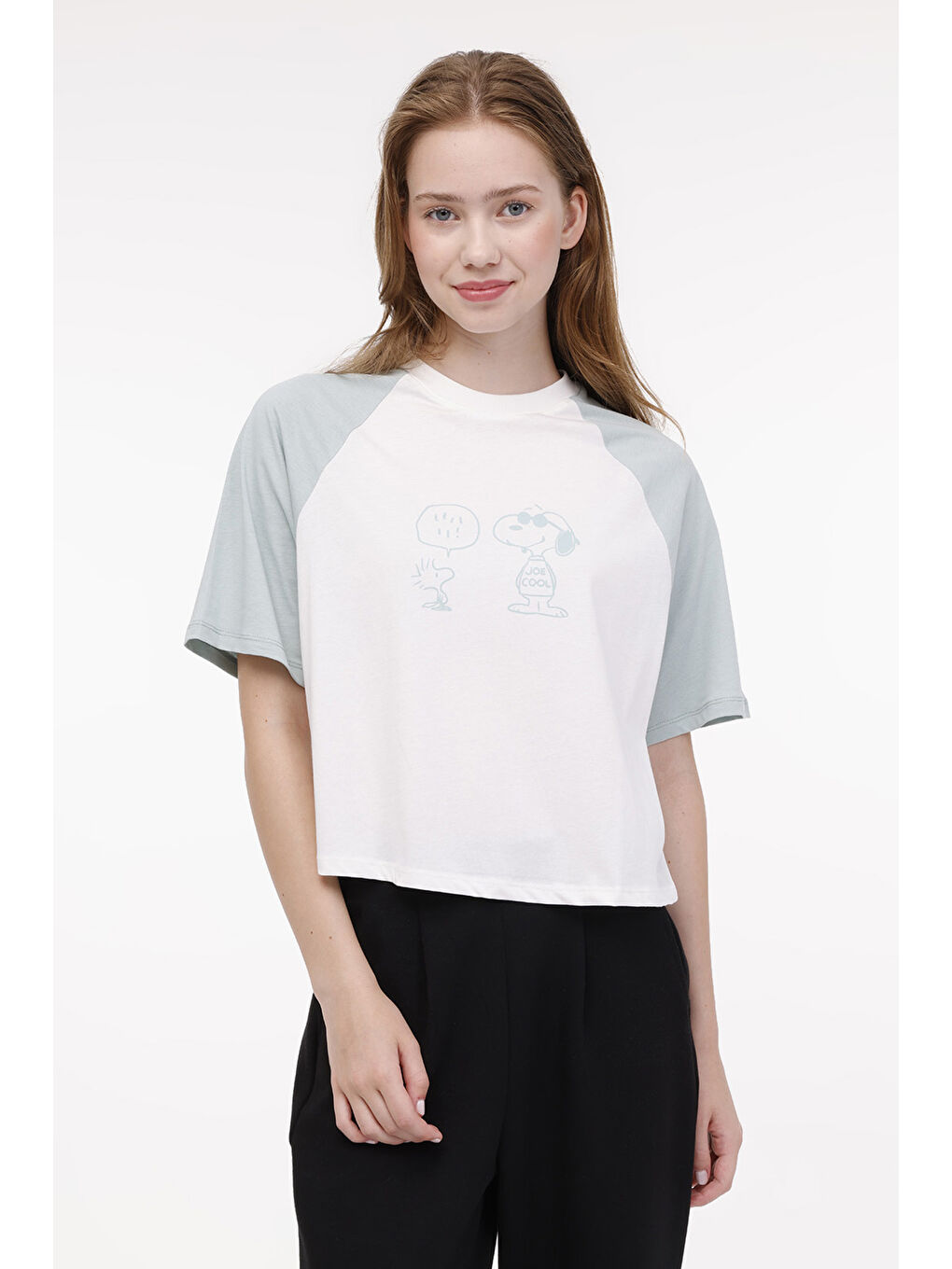 Bej WL PIGPEN 11GFL1004 4FX Ekru Kadın Kısa Kol T-Shirt