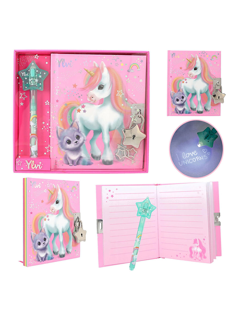 Ylvi Gizli Kalemli Kilitli Günlük 12709-1