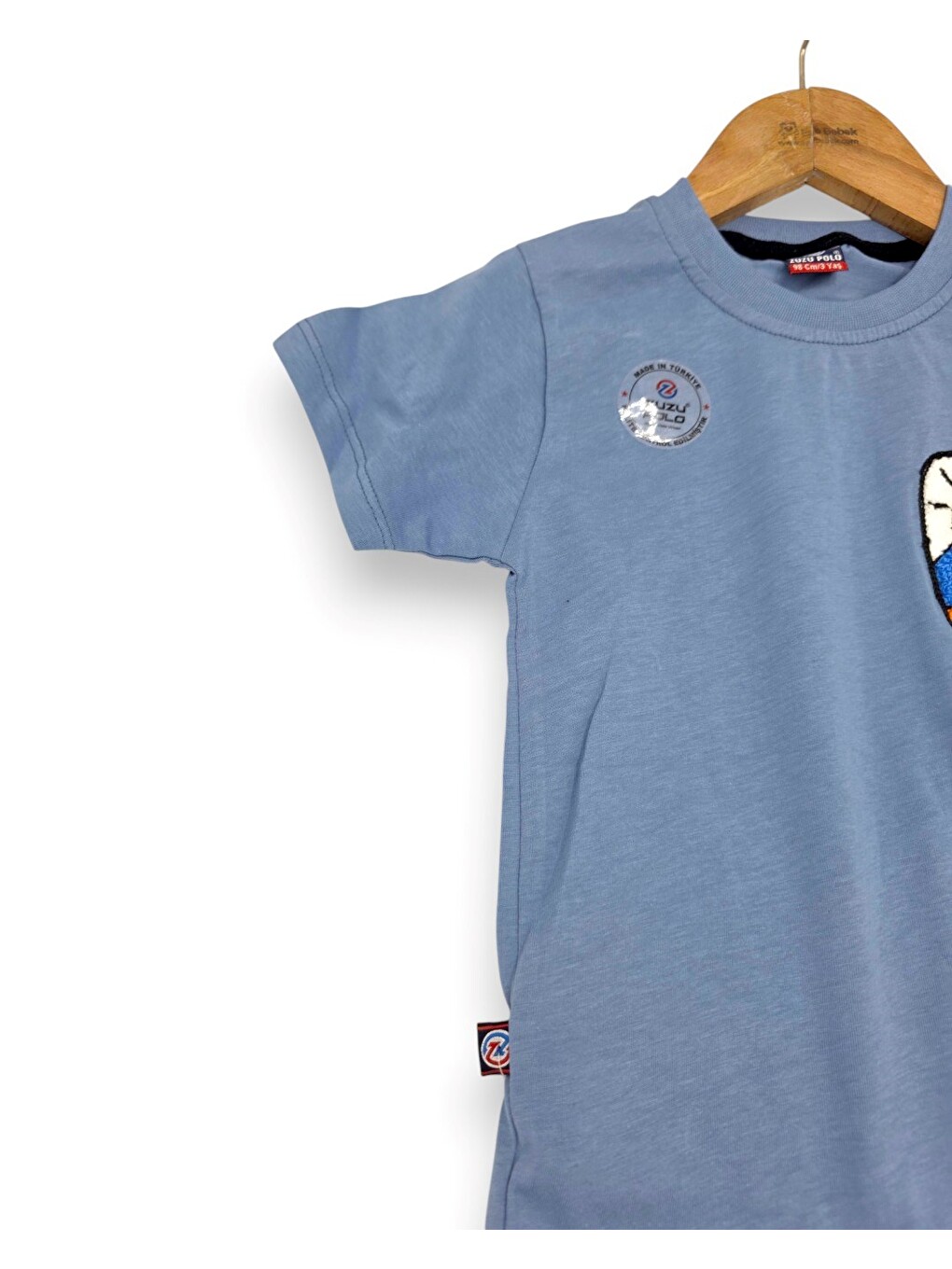 Mavi Erkek Çocuk Yazlık Nakışlı T-shirt Ve Şortlu 2'li Alt Üst Takım-3