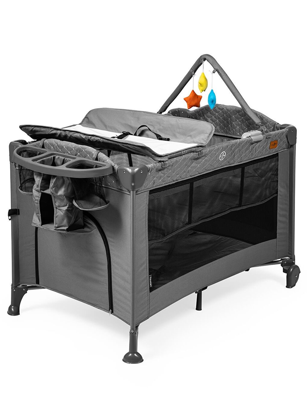 Toucan 70x110 cm Anne Yanı Oyun Parkı - Gri-9