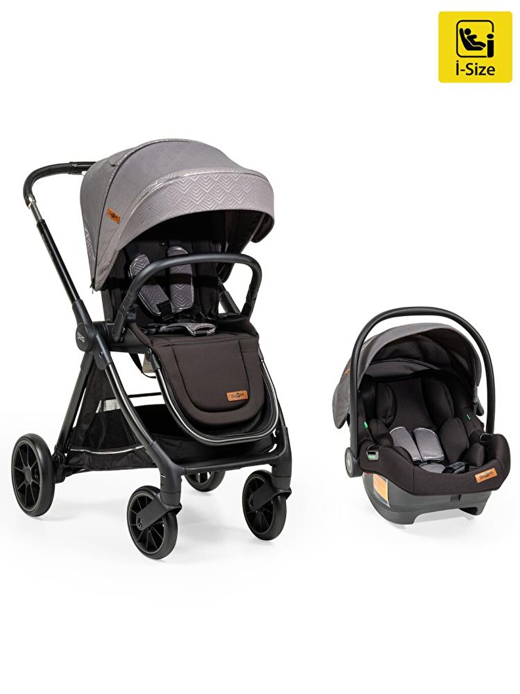 Petunya Plus Travel Sistem Bebek Arabası - Gri Standart-2