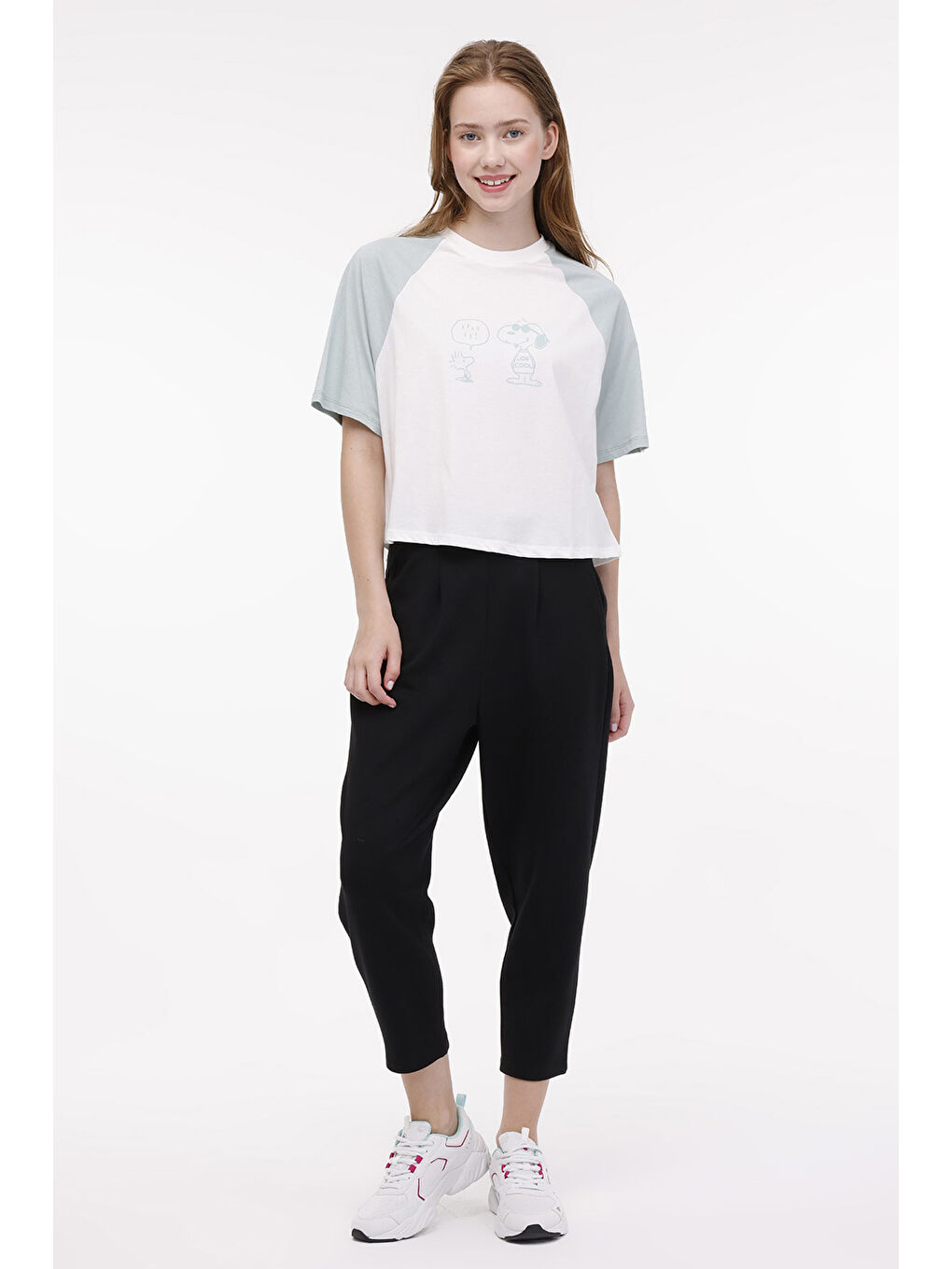 Bej WL PIGPEN 11GFL1004 4FX Ekru Kadın Kısa Kol T-Shirt-2