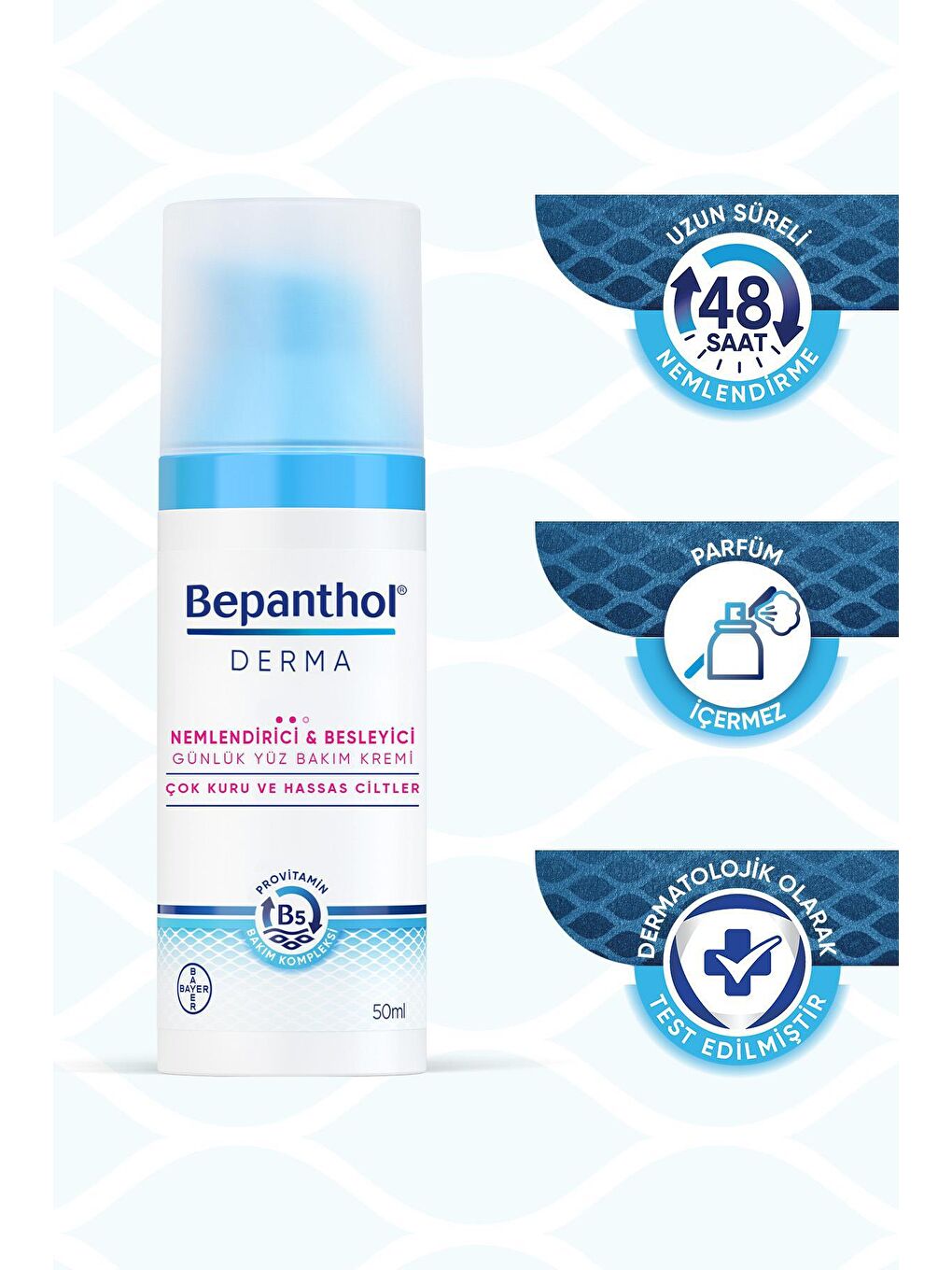 Bepanthol Şeffaf Derma Günlük Yüz Bakım Kremi + 3 Adet Derma SPF 25 Yüz Bakım Kremi 5ml Hediyeli - 8