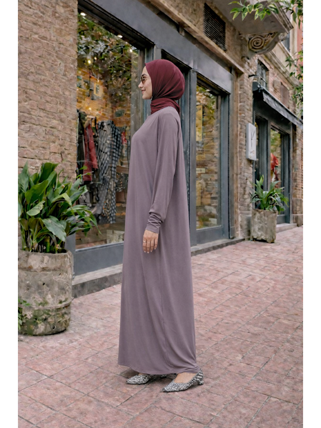 Kadın Premium Comfort Uzun Pembe Namaz Elbisesi-1