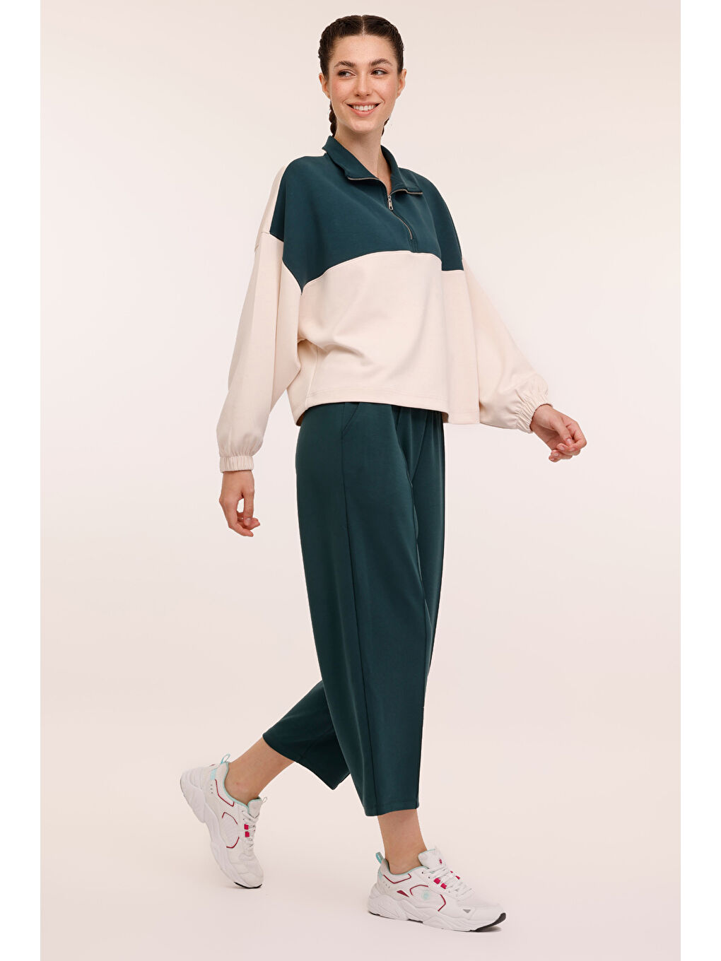 Mor WL CADYNA 16KT02 4PR Yeşil Kadın Sweatshirt-2