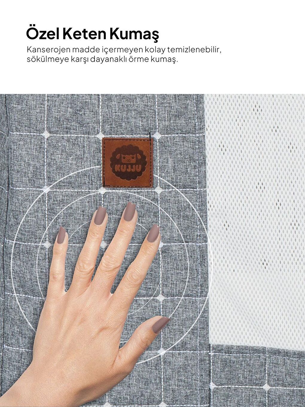 Elegance Cibinlikli Anne Yanı Sallanır Beşik - Gri Standart-2