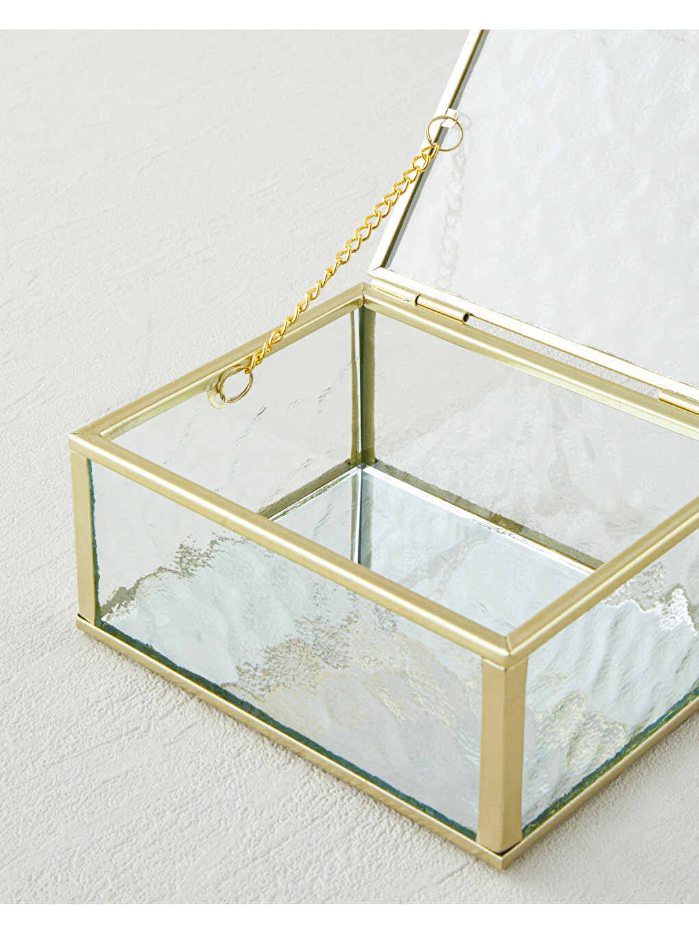 Sarı Poly Cam Dekoratif Kutu 13x10x6 Cm Gold-2