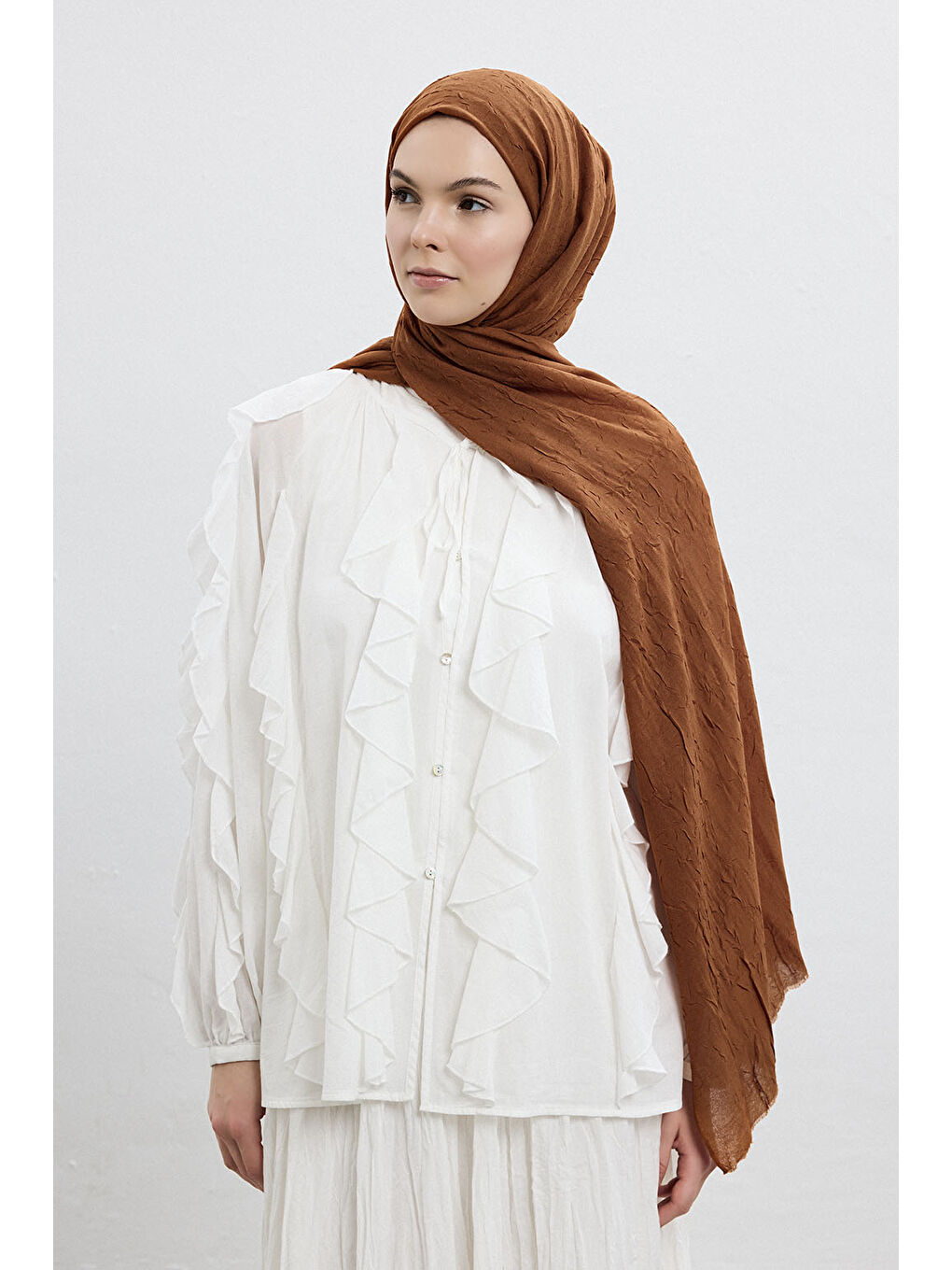 Bej Bambu Şal Badem-4