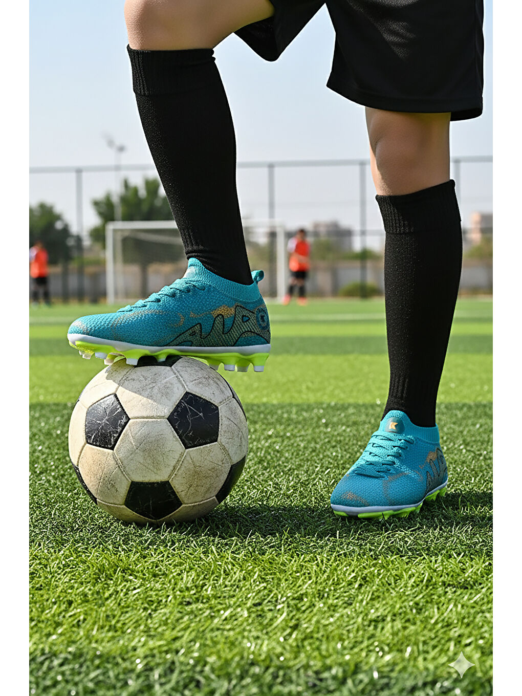 Turkuaz Mila Krampon Çim Saha Erkek Çocuk Futbol Ayakkabı-2