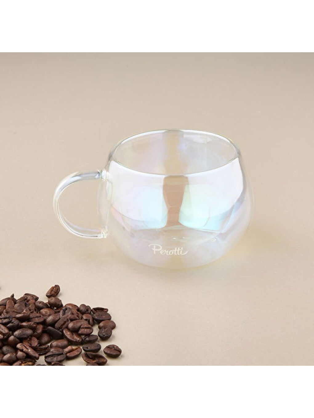 Renksiz Çift Cidarlı Lüsterli Kupa - Şeffaf - 280 ml-3