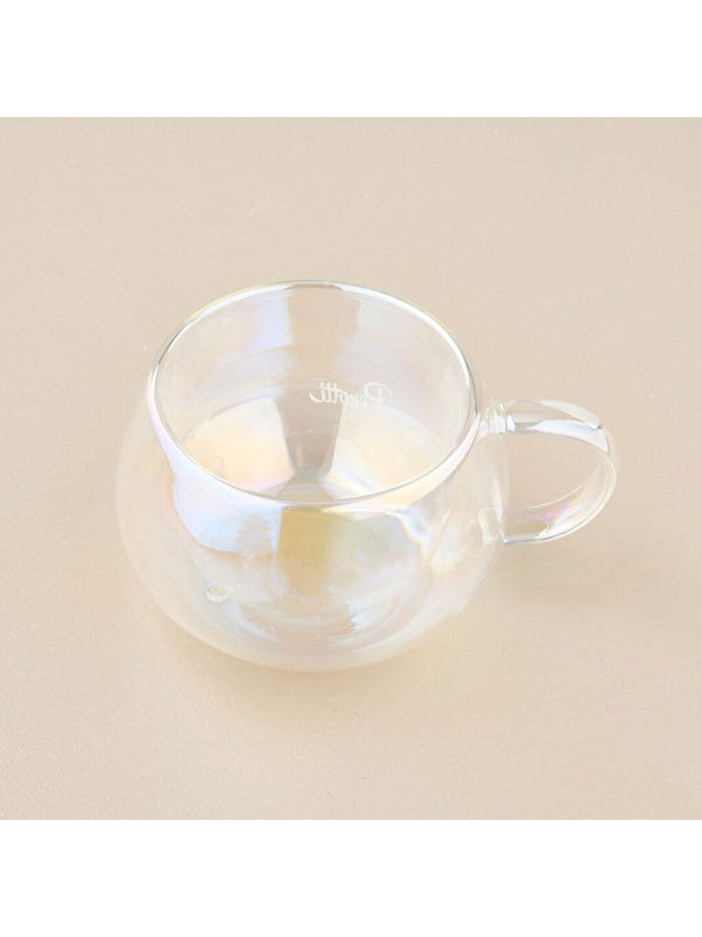 Renksiz Çift Cidarlı Lüsterli Kupa - Şeffaf - 280 ml-4