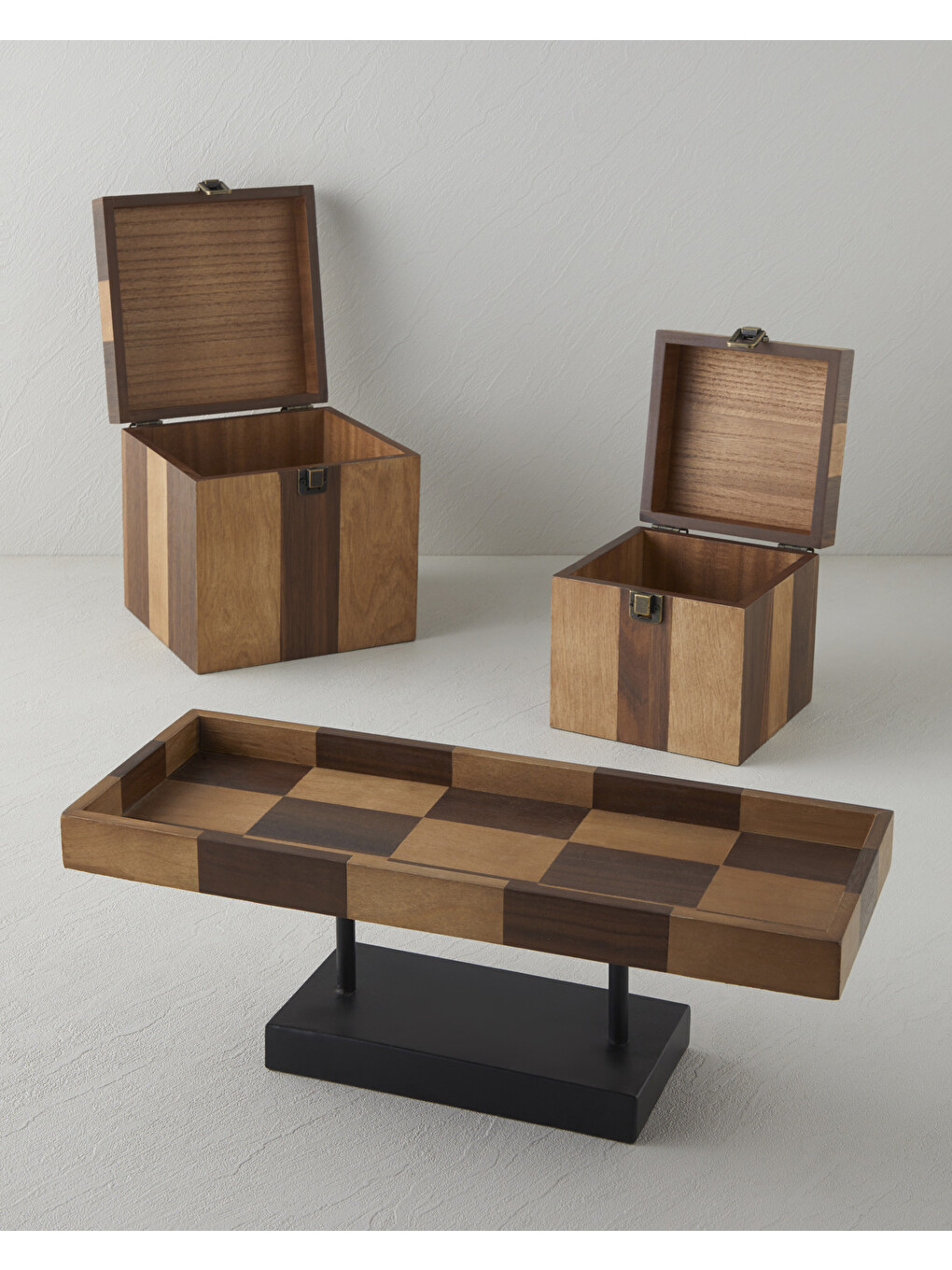 Layna Mdf Dekoratif Kutu 15x15 Cm Kahverengi-5