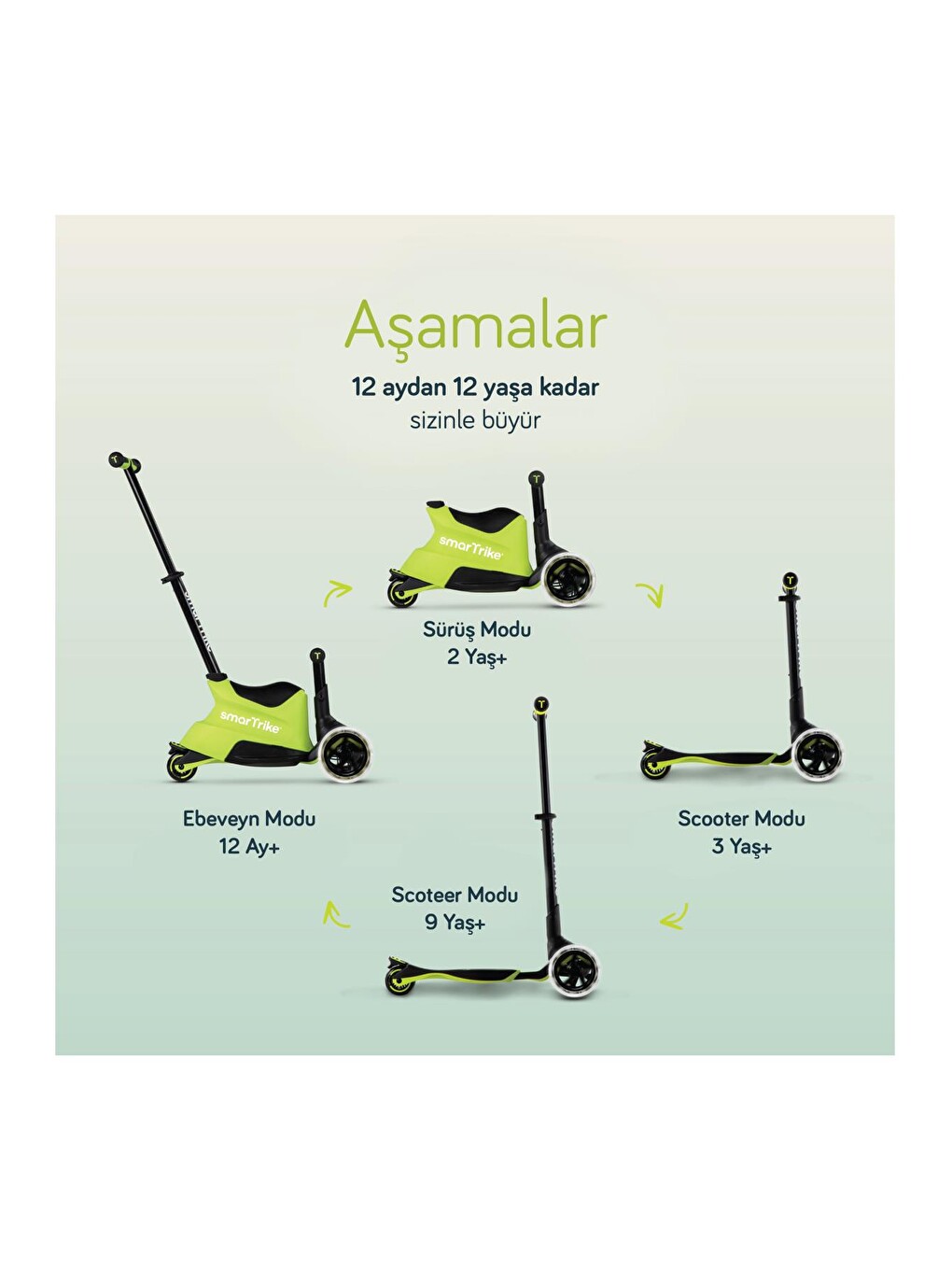 Xtend Büyüyebilen Ride On Scooter (12 Ay - 12 Yaş)-2