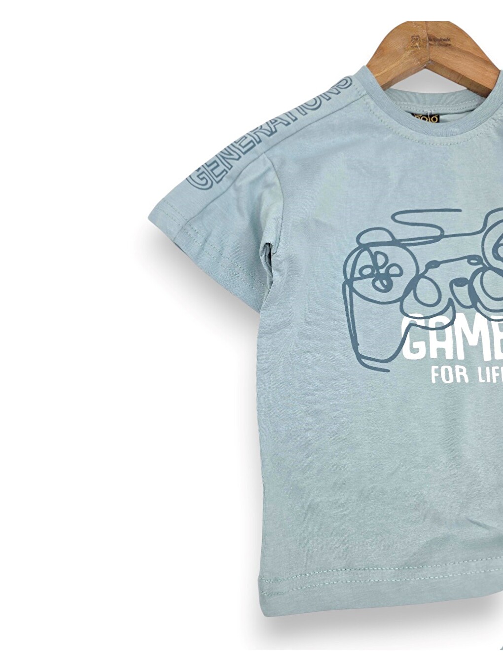 Mavi Erkek Çocuk Yazlık Gamer Baskılı 2-3-4-5-6 Yaş Şort T-shirt İkili Alt Üst Takım-3