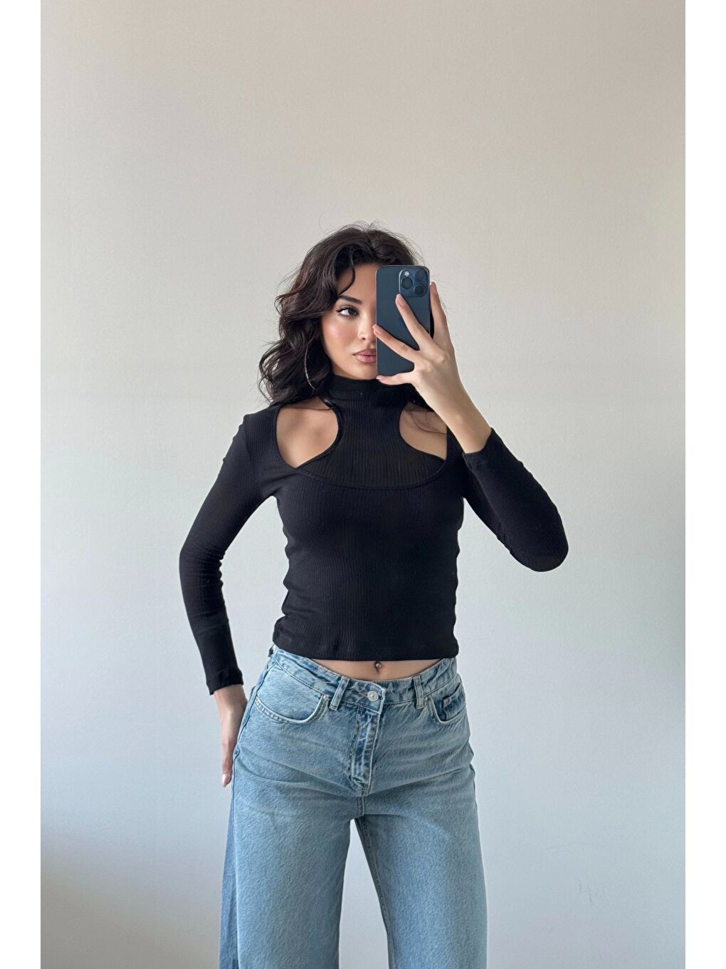 Kadın Siyah Bluz 1017-0552-3